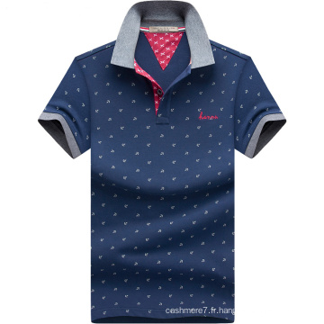 2017 Hommes Imprimé Polos Mode Oxford Coton Polo Shirt